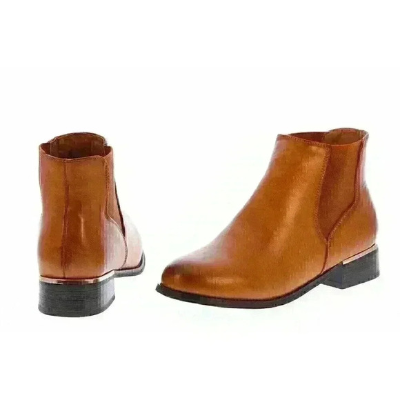 NEW NIB Krush Women's Kara Metallic Detail Brown Chelsea Boot Sz 5UK/7US - Picture 4 of 7